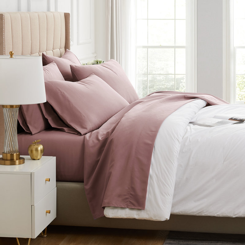 Southshore Fine Linens Vilano Springs Extra Deep Pocket 6-Piece Sheet Set, Ultra Soft Double-Brushed 110 GSM Microfiber Bedding, 21-Inch Deep Pocket, 4 Pillowcases, King, Lavender