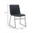 Lagan Leather/Polyester Office Guest Chair – Ergonomic Desk & Conference Seating with Stainless Steel Base, Fixed Arms & Lumbar Support-1020249384