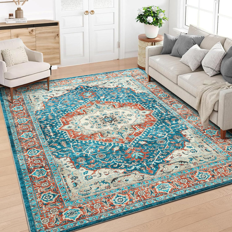 Antique Regal Cashmere Shag Area Rug, Rectangle 40 x 60 cm