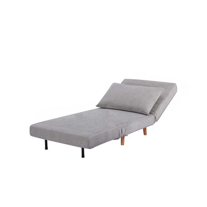 Canapé-lit - Fauteuil-lit d'appoint sans accoudoirs 3 en 1, Gris clair