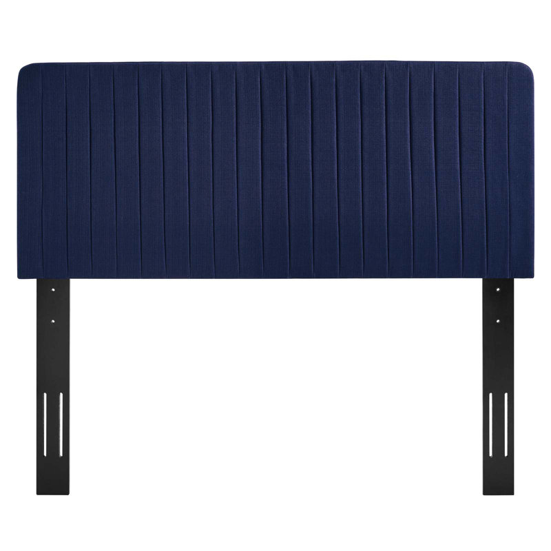 Milenna Channel Tufted Headboard, Royal Blue, King/California King