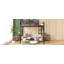 Grand lit mezzanine avec échelle, grand lit mezzanine en métal avec tablettes de rangement-1370239465