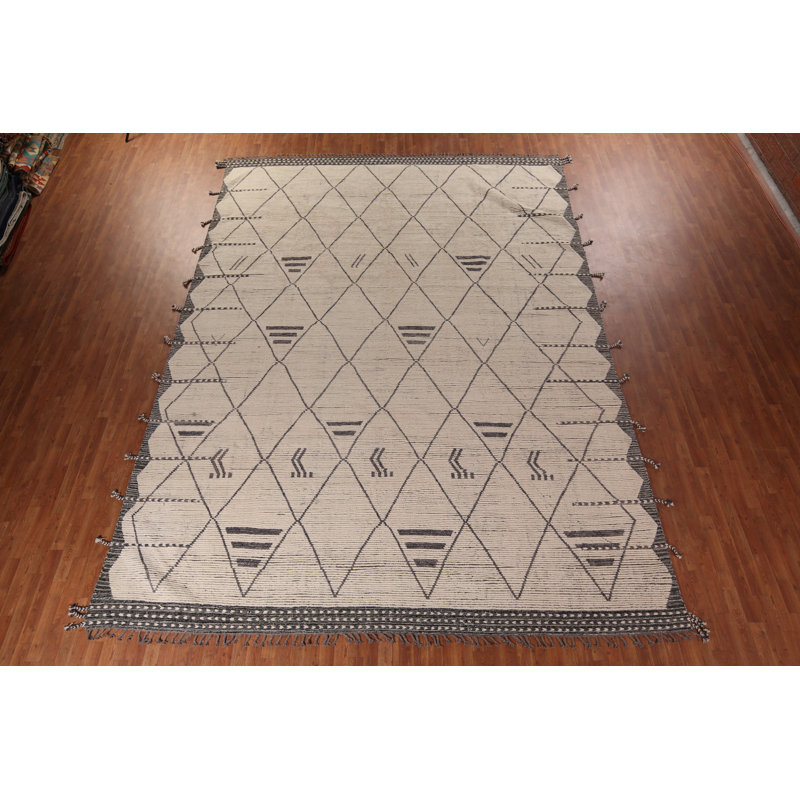 Handmade Trellis Moroccan Large Rug 11x16