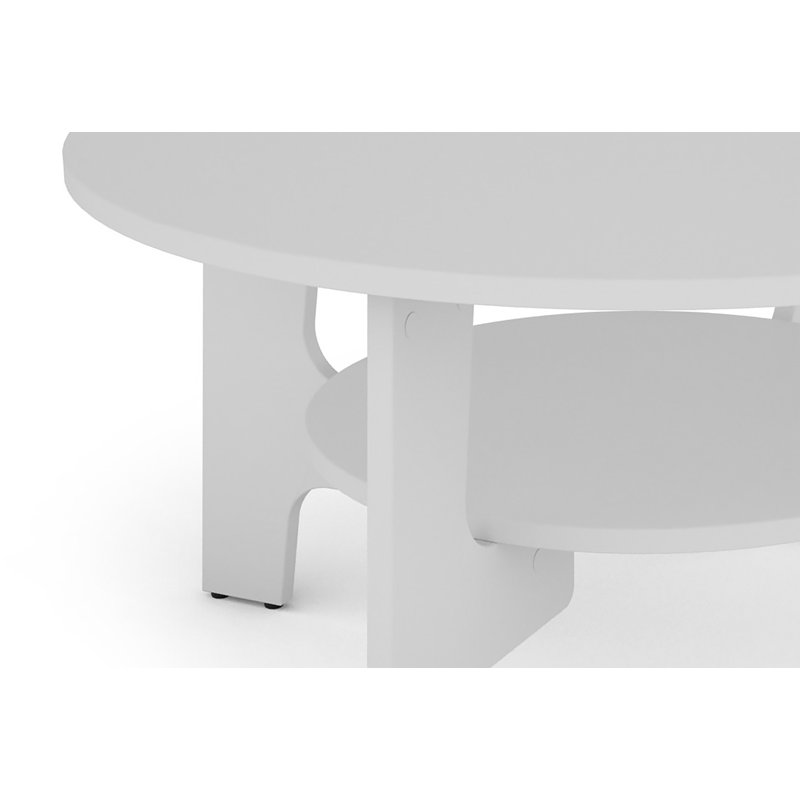 Aurigae Four Leg Coffee Table with Storage, White