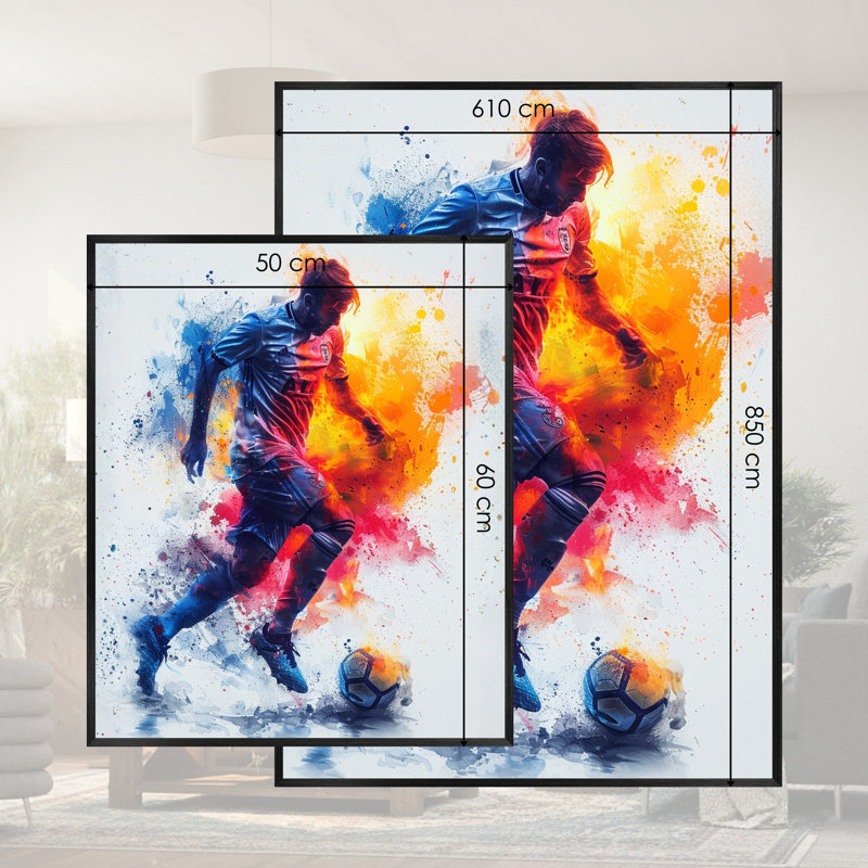 Single Picture Frame LED Illuminated Wall Art Wall Art on Glass / Aluminium, 60 cm H x 50 cm W