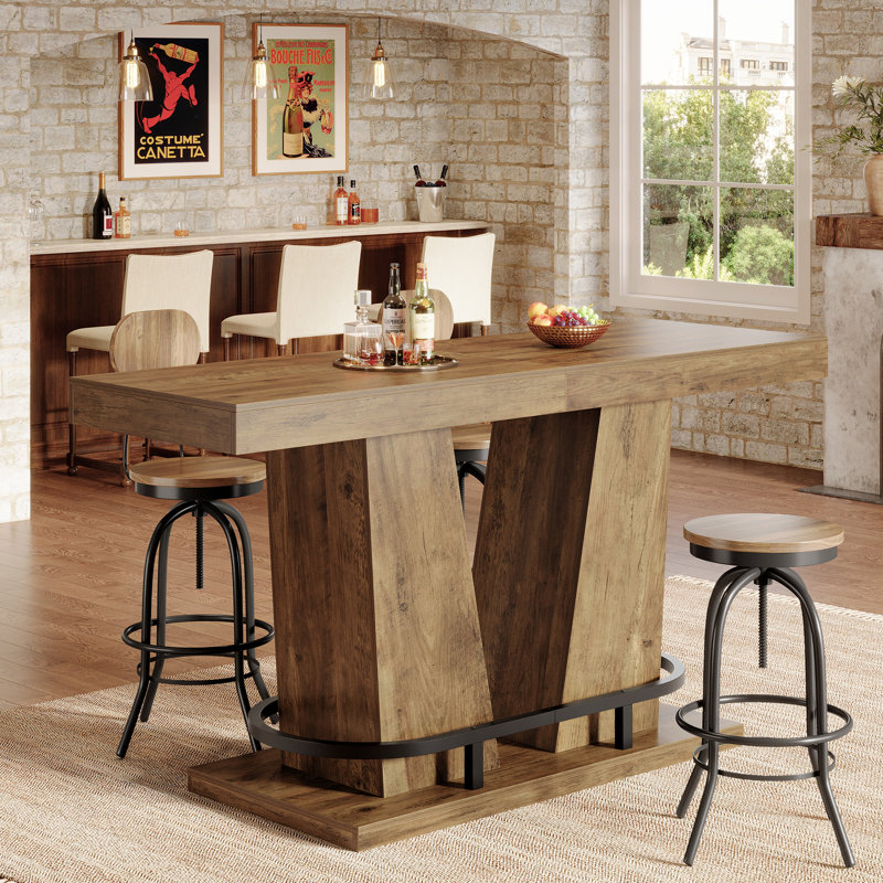 63cm Home Bar, Brown