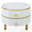 Table basse empilable avec 2 tiroirs