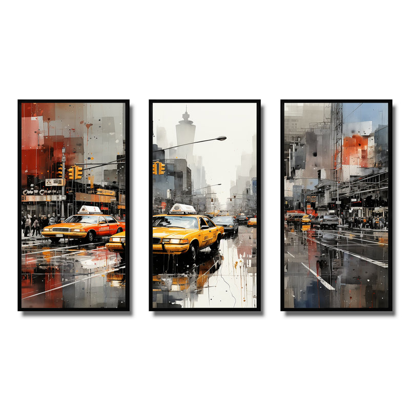 «Yellow Rues of Harlem II» - art mural Harlem Renaissance, Cadre flottant noir, H 40 po x l 60 po