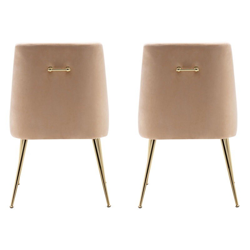 Fauteuil en velours l 21,5 po Koblas, Velours beige