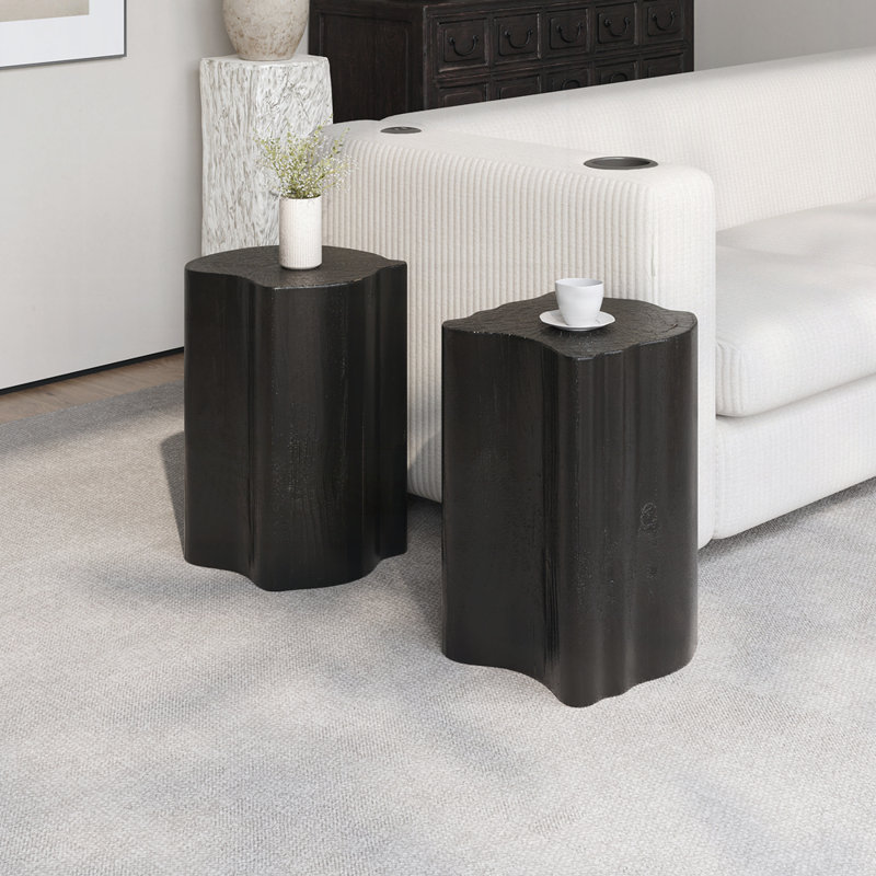 2-In-1 MGO End Table, Black