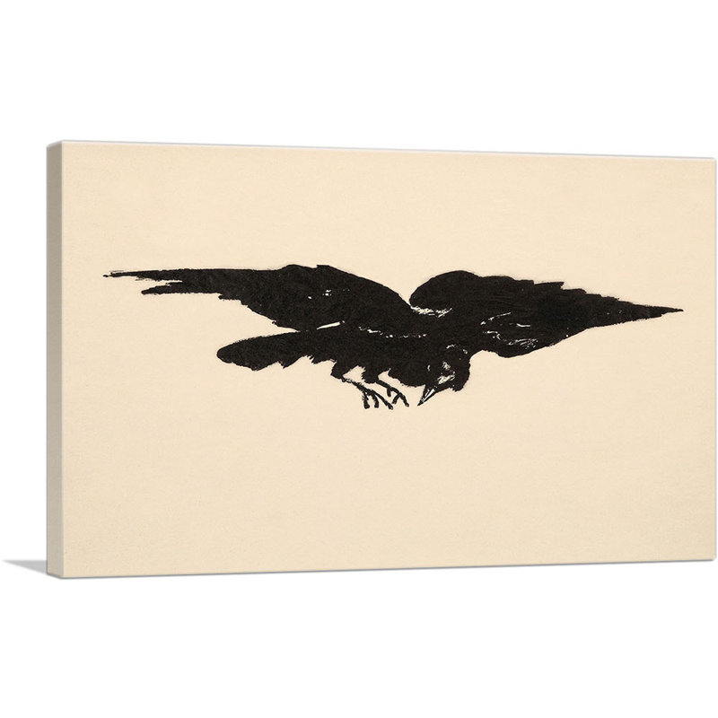 Reproduction d'art sur toile tendue, "The Raven 1875" par Edward Manet, H 12 po x l 18 po x P 0,75 po