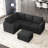 Aubade L-Shape Sectional Sofa Storage Couch With Removable Ottomans-497180727