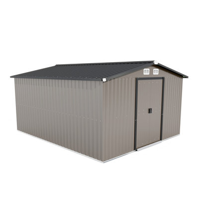 Metal Outdoor Storage Shed with Lockable Door and 4 Vents