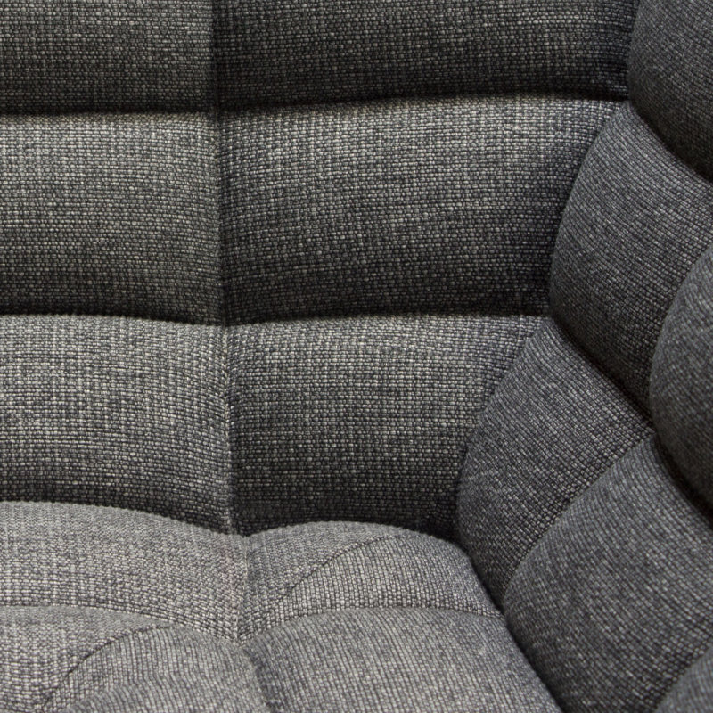Marshall Grey Fabric 3-Piece Modular Sectional with Tufted Design