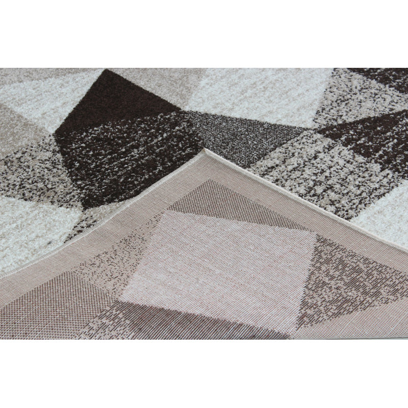 Tapis brun/blanc Rorie, 3 pi x 5 pi