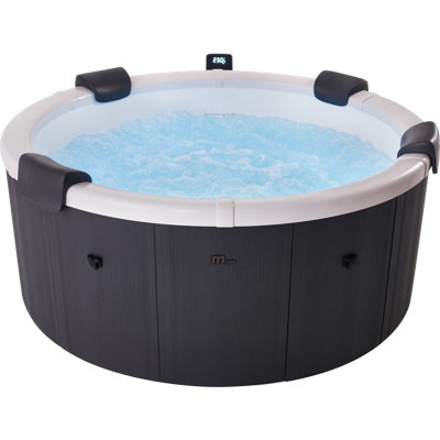 MSpa 4 - Jet ABS, Plastic Round Plug And Play Hot Tub in Grey