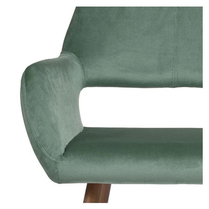 George Oliver Lesko Velvet Task Chair, Light Green