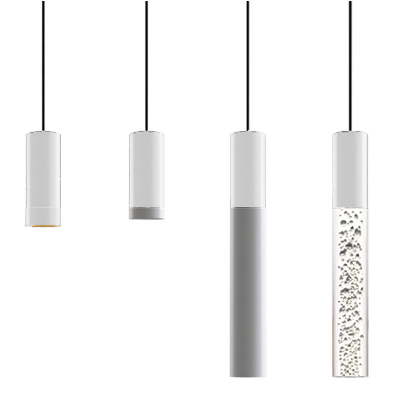 Novo Short - Luminous Ring - Luminaire suspendu simple en acrylique, Blanc