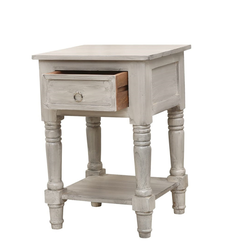 Leary Solid Wood End Table