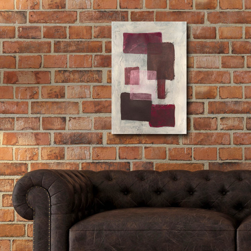  «Vermillion Shapes 1» par Michael Willett, art mural en verre acrylique, 16 po x 24 po, H 24 po x l 16 po
