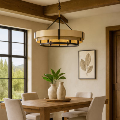 Lustre tambour 6 lumières Blonde Moment