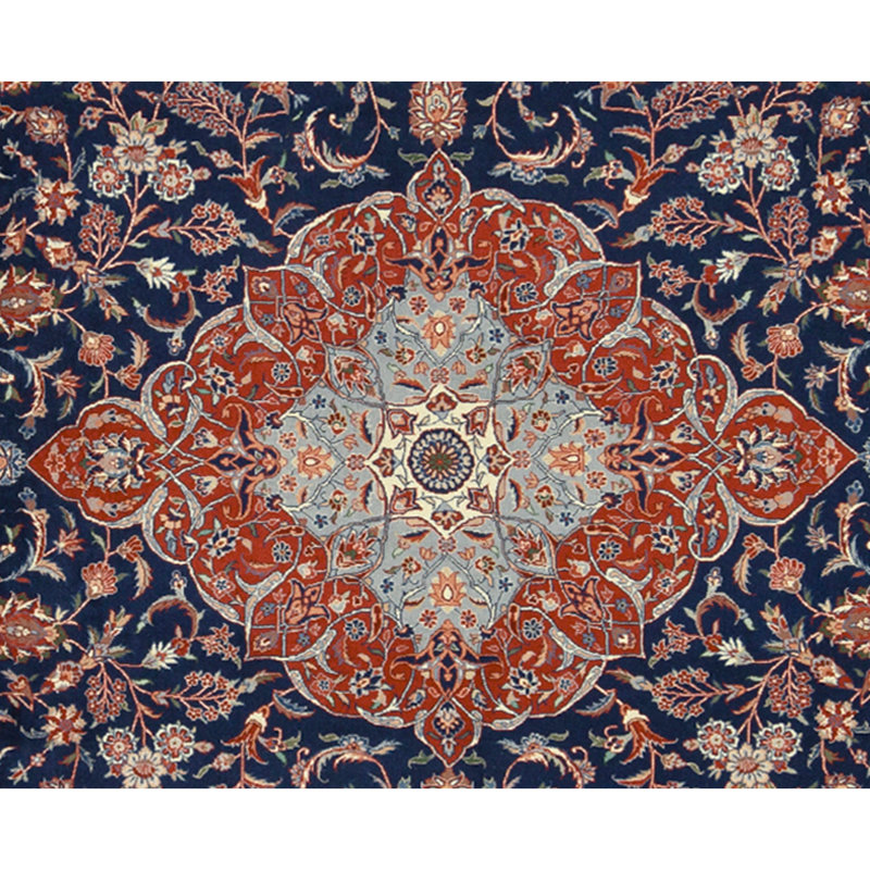 Hand Knotted Wool Oriental Area Rug in Red