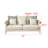 American style solid wood fabric sofa Upholstered 81 " Chenille Sofa