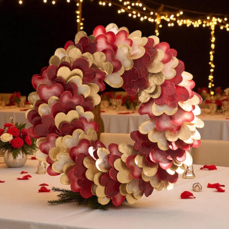 Couronne de cœur 20 po Capiz