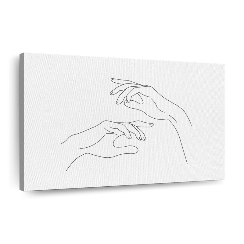Toile à panneaux multiples mains délicates, H 8 po x l 12 po x P 1 po