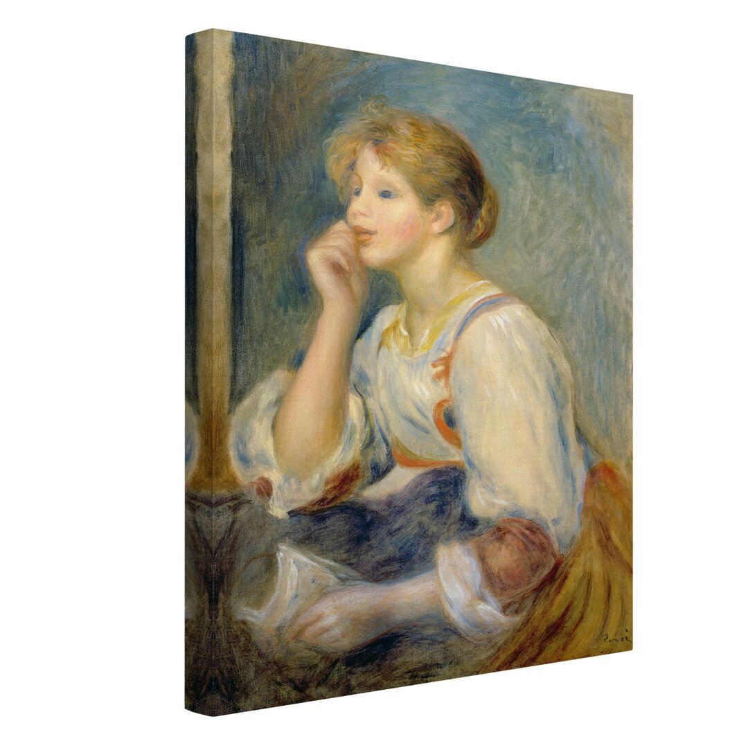 Leinwandbild Young Girl with Letter von Auguste Renoir