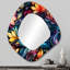 Moroccan Dreamscape Boho Pattern III - Paisley Modern Asymmetrical Decorative Wall Mirror-107229546