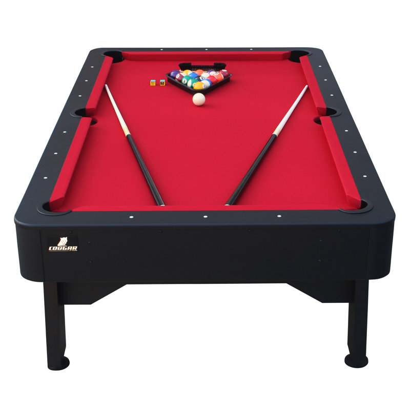 Cougar 215cm L Pool Table with Leg Levelers