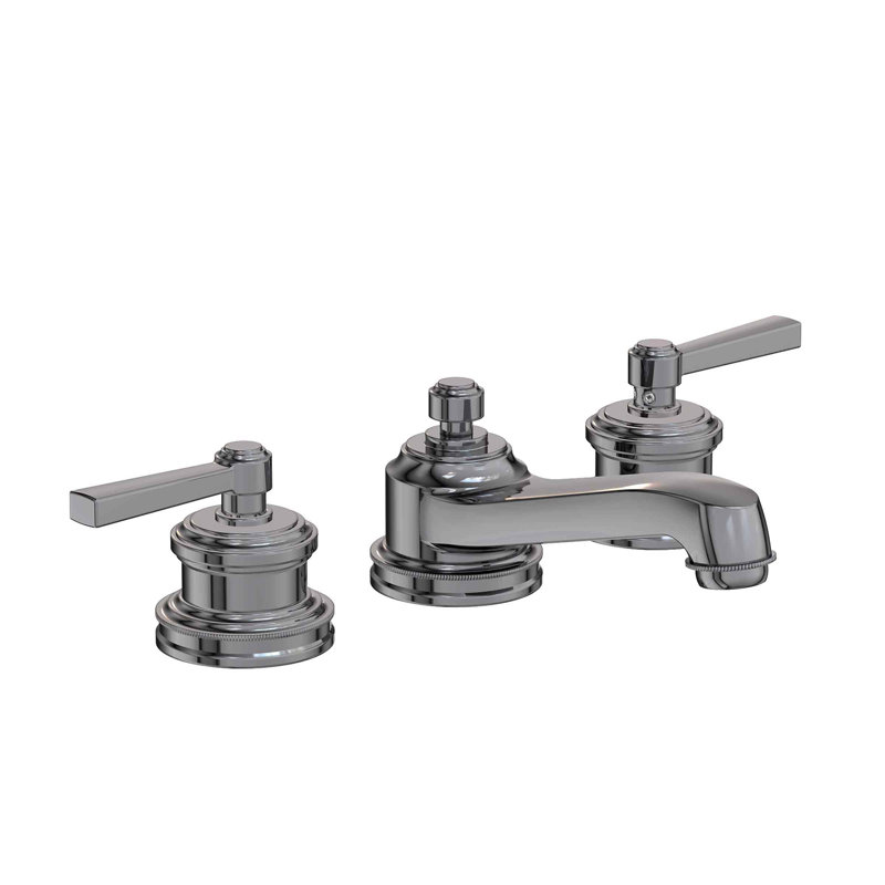 Miro Widespread Bathroom Faucet with Drain Assembly, Midnight Chrome