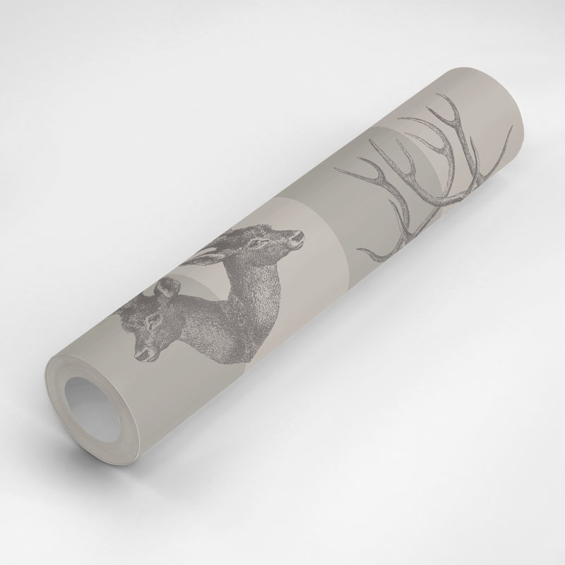 Rouleau de papier peint adhésif 10 pi L 25 pi Stag, Brown