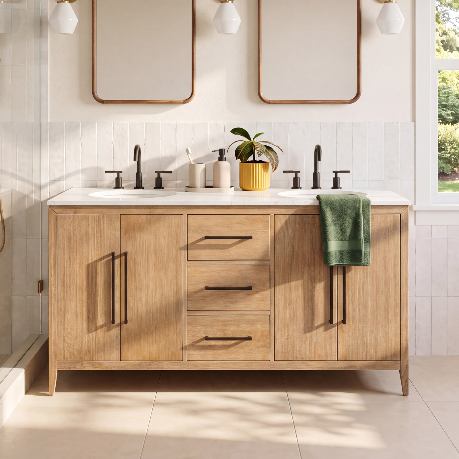 Alsup 66'' Double Bathroom Vanity