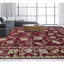Tapis rouge et or de haute qualité noué à la main