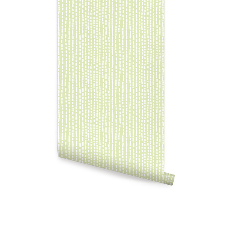 Panneau de papier peint auto-adhésif Eustace, L 2 pi x H 18 pi, Vert
