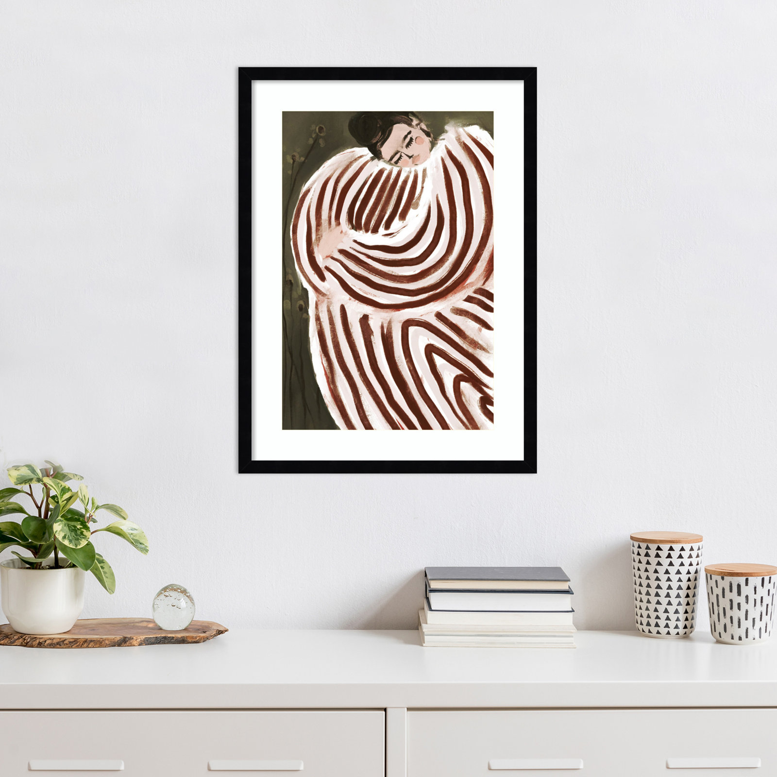 Galya "Sleeping Princess" Print, Black , 25" H x 19" W