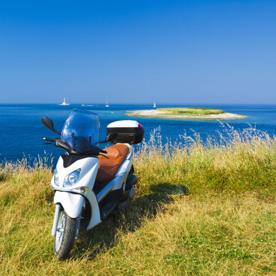 Vespa in Front Ocean by Gaspr13
