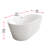 59 Inch Bathtub in Glossy White with Trim-105505824