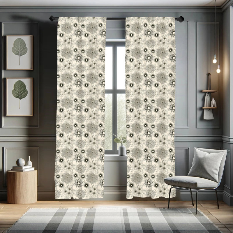 Polyester Room Darkening Curtain Pair, 28" x 95"