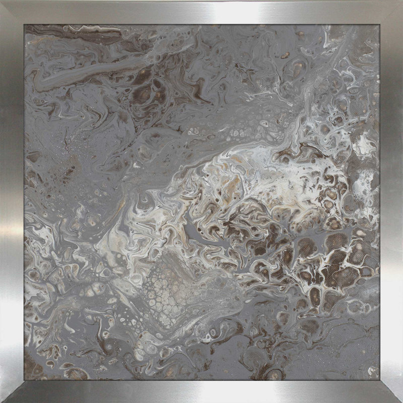 «Modern Flow II», reproduction de peinture à l'huile encadrée, H 37,5 po x l 37,5 po x P 1 po
