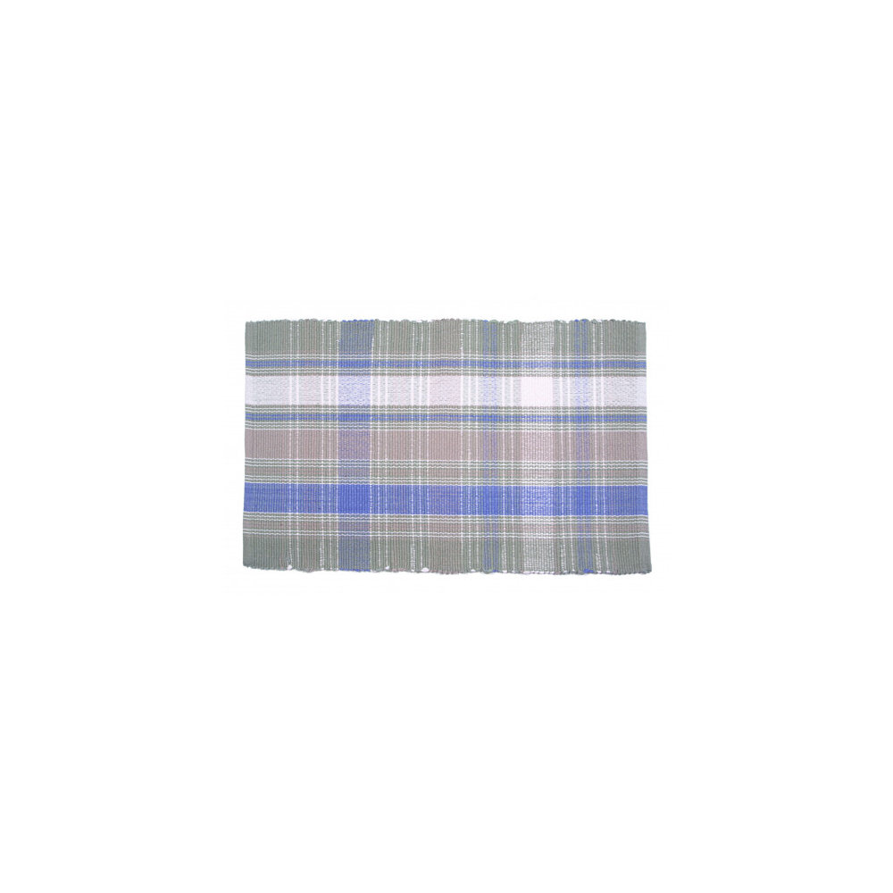 Waterloo Area Rug August Grove® Waterloo Plaid Hand Hooked Cotton Gray/Blue Area Rug ...