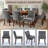 Double-Layer Cushioned Chenille Dining Chairs Side Chairs Set of 4-437919558