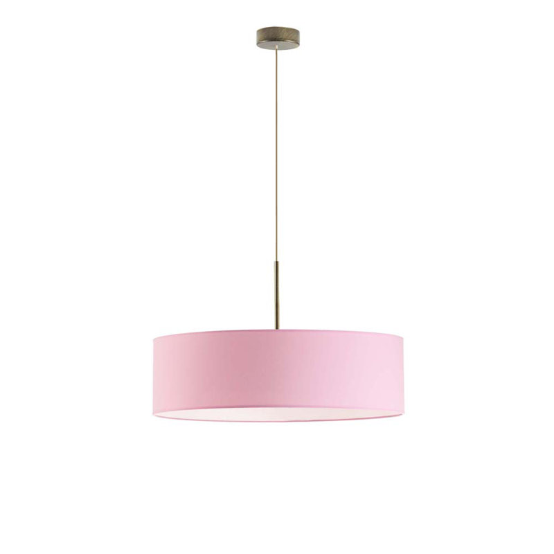 Aubrionna 4 - Light Drum Pendant, Light Pink, Antique (Old) Gold
