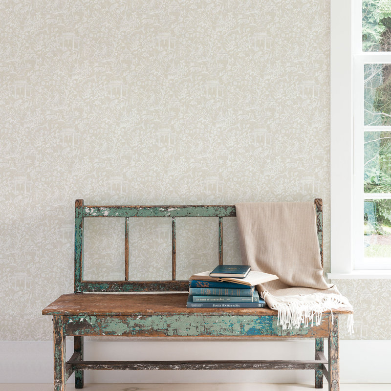 Baskin 10m x 53cm Matte Wallpaper Roll, Taupe