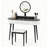 Vanity Table Set with LED Lighted Mirror, 3 Adjustable Lighting Dressing with Touch Switch, 4 Drawers, Cushioned Stool-798216129