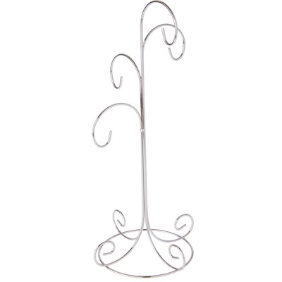 The Holiday Aisle® 4 Tiered Ornament Stand, Tree, 14" H x 6.75" W x 6.75" D