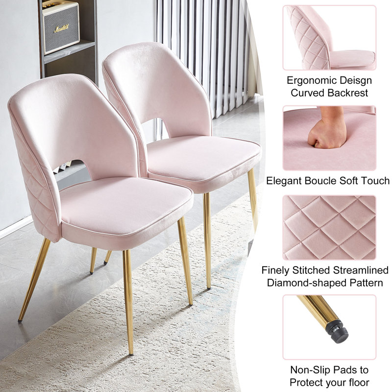 Chaise d'appoint Fakenham, Rose
