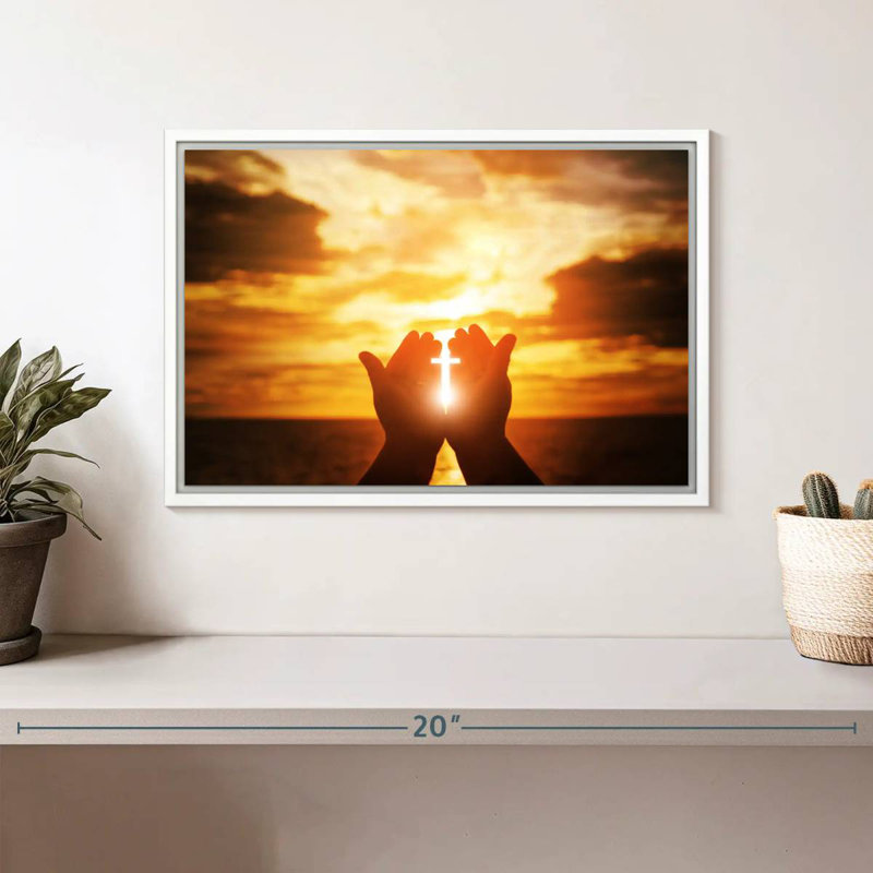 Religion, Cadre flottant blanc, 13 po x 9 po